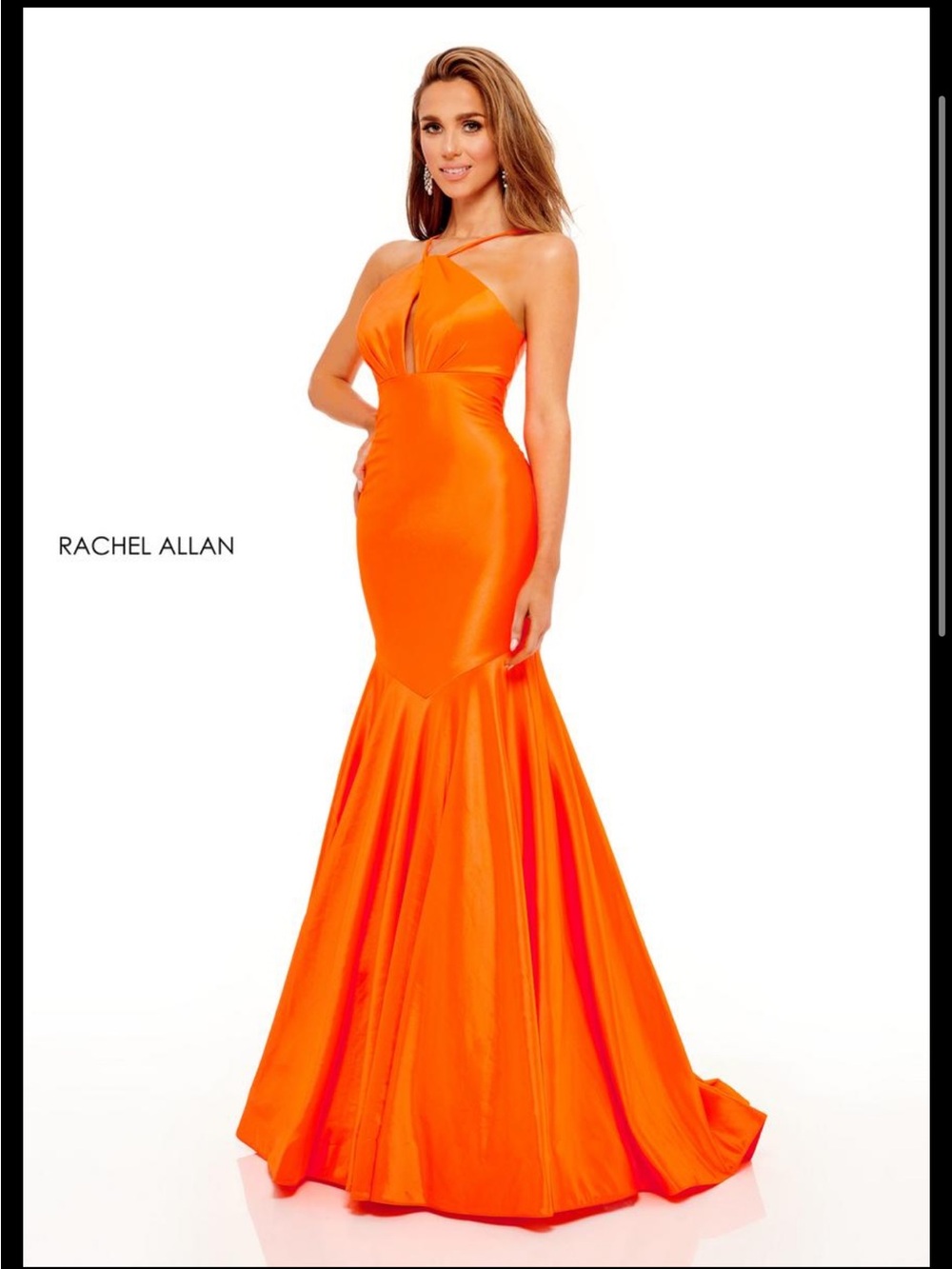 Rachel Allan Orange Prom Dress size 0